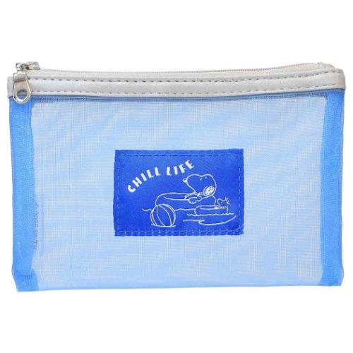 スヌーピー ペンケース メッシュペンポーチ チルライフ ピーナッツ キャラクター グッズ メール便可