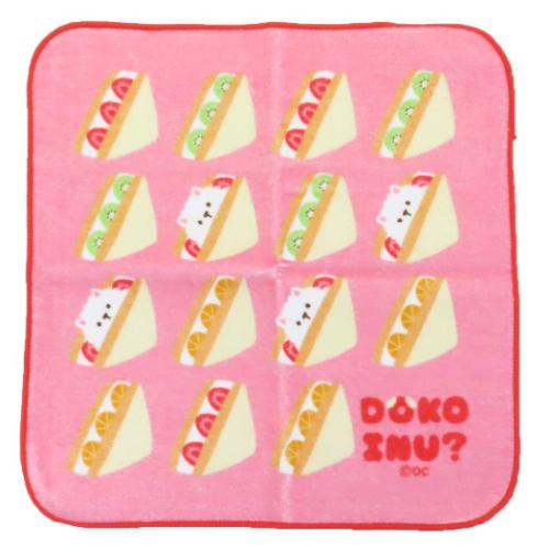 DOKO INU? ミニタオル ハンカチタオル ドコイヌ フルーツサンド キャラクター グッズ メール便可