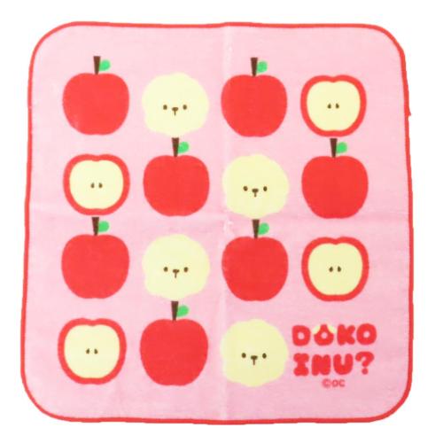 DOKO INU? ミニタオル ハンカチタオル ドコイヌ リンゴ キャラクター グッズ メール便可