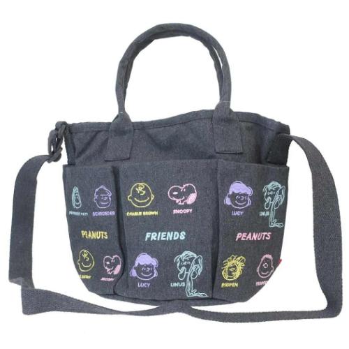 スヌーピー ショルダーバッグ IP.デリ.ポケッツ.Peanuts−0C DELIミニバッグ Dark Gray ピーナッツ キャラクター グッズ