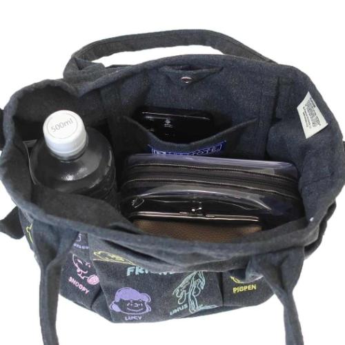 スヌーピー ショルダーバッグ IP.デリ.ポケッツ.Peanuts−0C DELIミニバッグ Dark Gray ピーナッツ キャラクター グッズ