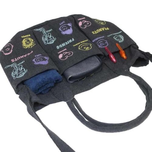 スヌーピー ショルダーバッグ IP.デリ.ポケッツ.Peanuts−0C DELIミニバッグ Dark Gray ピーナッツ キャラクター グッズ