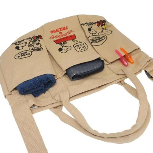 スヌーピー ショルダーバッグ IP.デリ.ポケッツ.Peanuts−0C DELIミニバッグ Beige ピーナッツ キャラクター グッズ