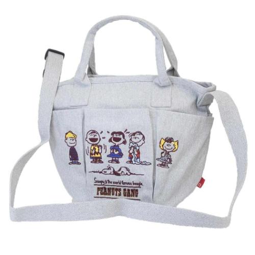 スヌーピー ショルダーバッグ IP.デリ.ポケッツ.Peanuts−0C DELIミニバッグ Light Gray ピーナッツ キャラクター グッズ