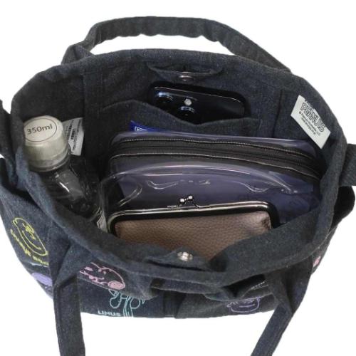 スヌーピー ショルダーバッグ IP.ベビールー.ポケッツ.Peanuts−0C ミニショルダーバッグ Dark Gray ピーナッツ キャラクター グッズ