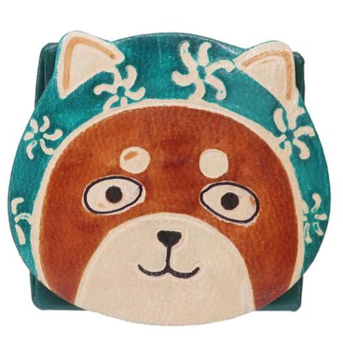 小銭入れ ヤンピーコインパース 風呂敷柴犬 いぬ 山羊革 グッズ メール便可