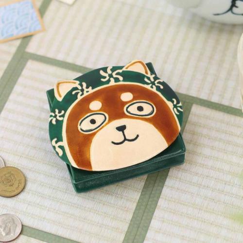 小銭入れ ヤンピーコインパース 風呂敷柴犬 いぬ 山羊革 グッズ メール便可