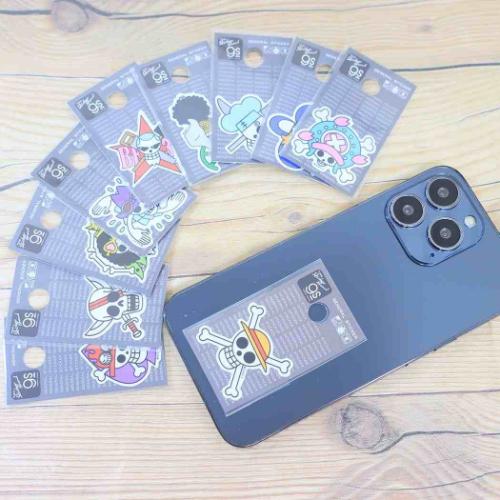 ワンピース ビニールシール ダイカットミニステッカー エース海賊旗 少年ジャンプ アニメキャラクター グッズ メール便可