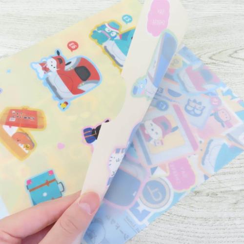 サンリオキャラクターズ A4クリアファイル クリアファイルMX イエロー キャラフルライナー サンリオ キャラクター グッズ メール便可