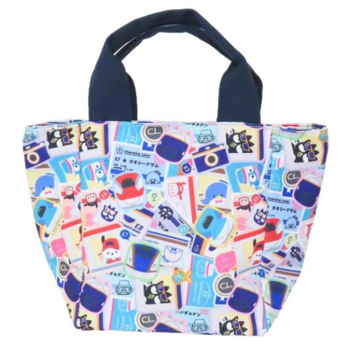 サンリオキャラクターズ ランチバッグ ランチトートバッグ MX ブルー キャラフルライナー サンリオ キャラクター グッズ メール便可