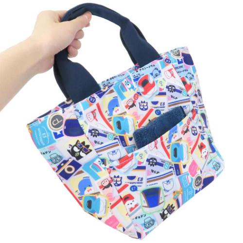 サンリオキャラクターズ ランチバッグ ランチトートバッグ MX ブルー キャラフルライナー サンリオ キャラクター グッズ メール便可