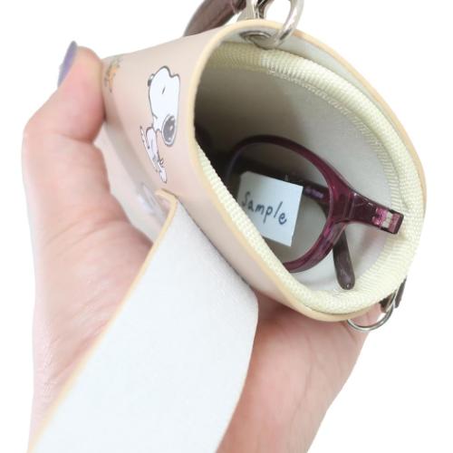 スヌーピー 眼鏡ケース フラットメガネケース ウッドストックとスヌーピー ピーナッツ キャラクター グッズ