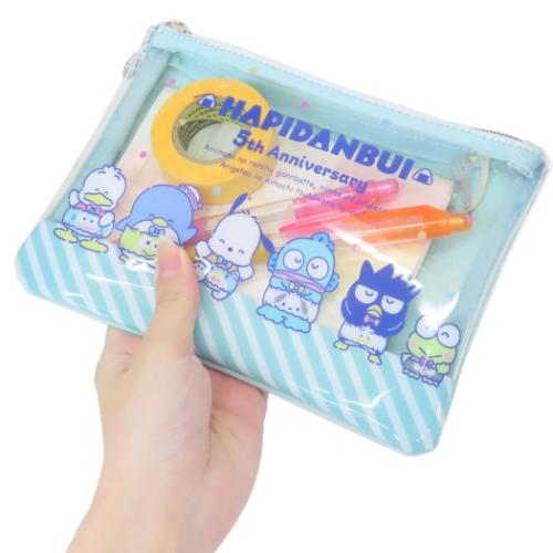 はぴだんぶい コスメポーチ フラットポーチ はらまき サンリオ キャラクター グッズ メール便可