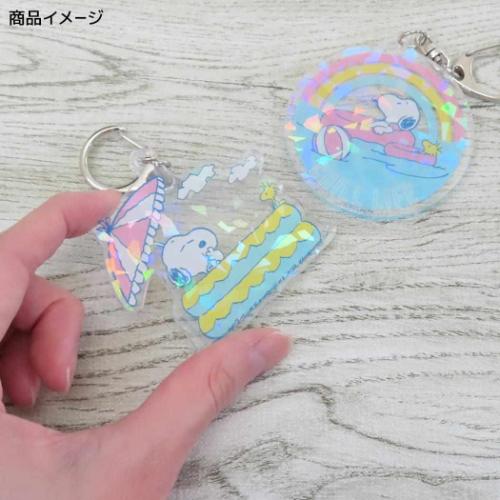 スヌーピー キーリング アクリルキーホルダー レインボー チルライフ ピーナッツ キャラクター グッズ メール便可
