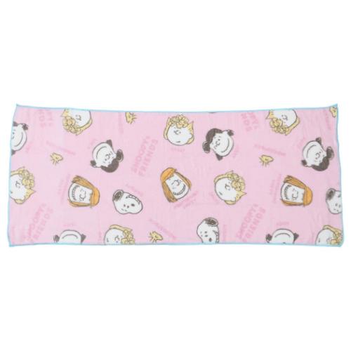 スヌーピー 速乾フェイスタオル クイックドライ ビッグフェイスタオル PK SNOOPY＆FRIENDS ピーナッツ キャラクター グッズ