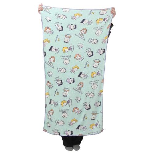 スヌーピー 速乾バスタオル クイックドライ バスタオル ミント オールフレンズ ピーナッツ キャラクター グッズ