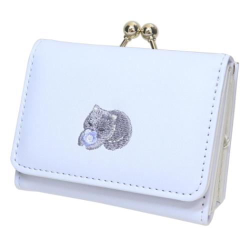 モイミー ミニウォレット ミニ財布 がまぐち三つ折り ねこ かわいい グッズ メール便可