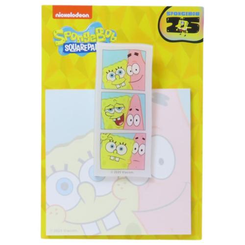スポンジボブ メモ帳 メモクリップセット ボブ　フォト キャラクター グッズ メール便可