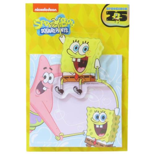 スポンジボブ メモ帳 メモクリップセット ボブ ハート キャラクター グッズ メール便可