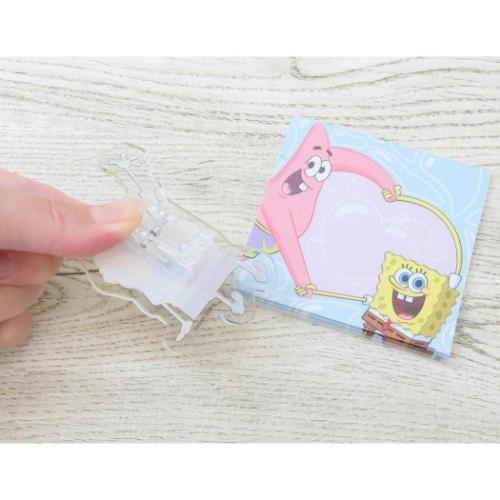 スポンジボブ メモ帳 メモクリップセット ボブ ハート キャラクター グッズ メール便可