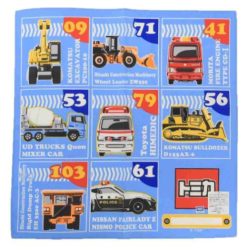 トミカ ハンカチーフ ハンカチ 格子 TOMICA キャラクター グッズ メール便可