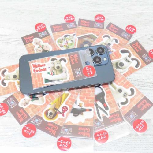 ウォレスとグルミット ビニールシール ダイカットクリアミニステッカー ほどけない！ キャラクター グッズ メール便可