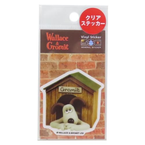 ウォレスとグルミット ビニールシール ダイカットクリアミニステッカー ひとやすみ キャラクター グッズ メール便可