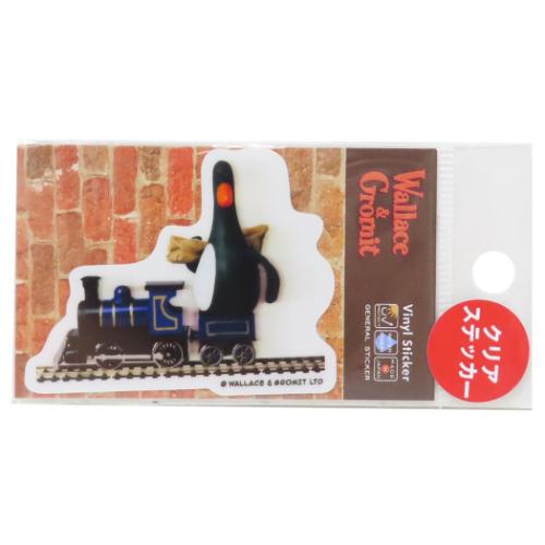 ウォレスとグルミット ビニールシール ダイカットクリアミニステッカー 汽車 キャラクター グッズ メール便可