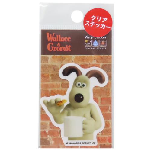 ウォレスとグルミット ビニールシール ダイカットクリアミニステッカー コーヒー02 キャラクター グッズ メール便可