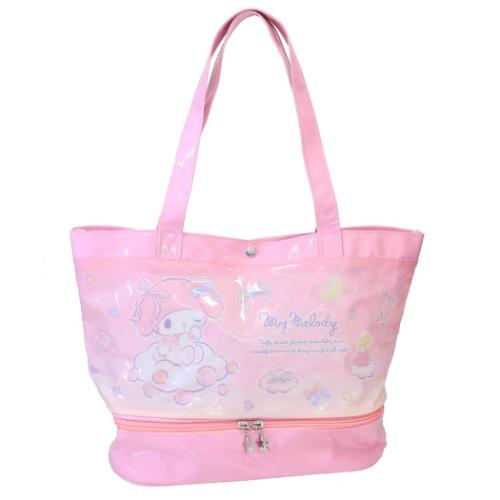 マイメロディ プールバッグ ポケット付きビニールトート 2層式 サンリオ キャラクター グッズ