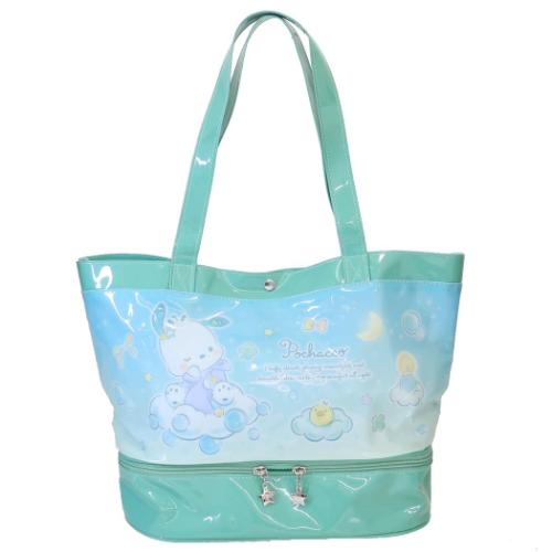ポチャッコ プールバッグ ポケット付きビニールトート 2層式 サンリオ キャラクター グッズ