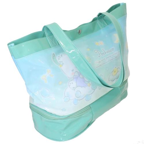 ポチャッコ プールバッグ ポケット付きビニールトート 2層式 サンリオ キャラクター グッズ