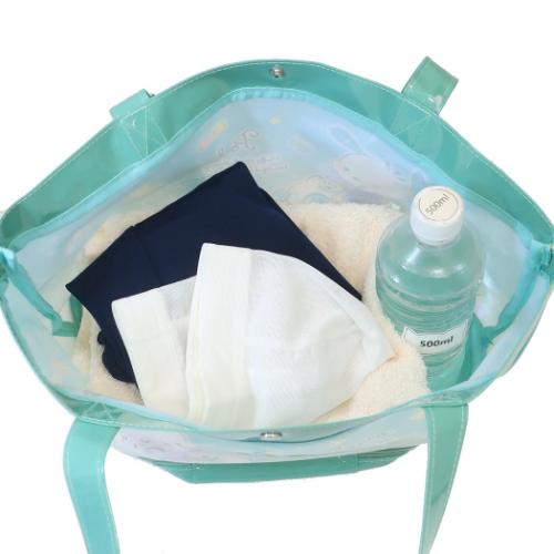 ポチャッコ プールバッグ ポケット付きビニールトート 2層式 サンリオ キャラクター グッズ