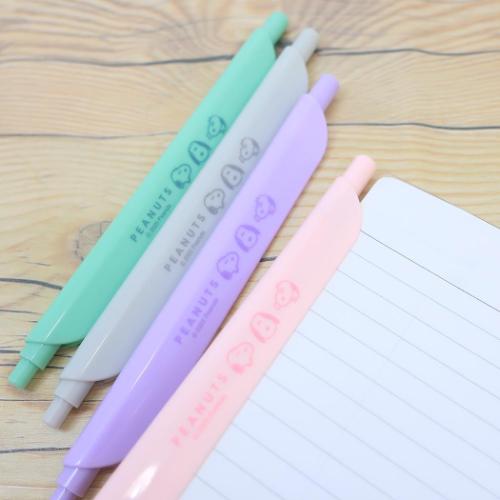 スヌーピー ボールペン スライドゲルペン パープル ピーナッツ キャラクター グッズ メール便可