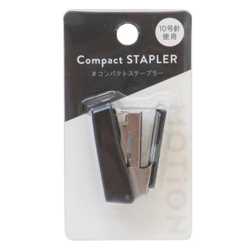 MOTiON ミニホッチキス コンパクトステープラー ブラック シンプル グッズ メール便可