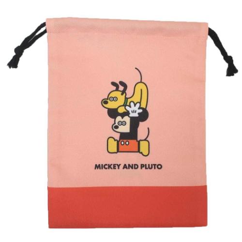 ディズニーx松本セイジ きんちゃくポーチ 巾着 ミッキーマウス ディズニー キャラクター グッズ メール便可