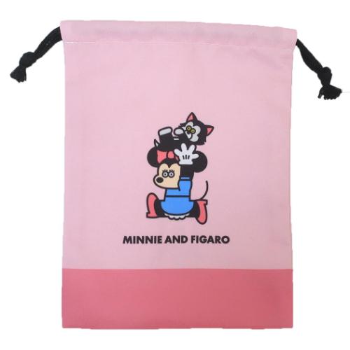 ディズニーx松本セイジ きんちゃくポーチ 巾着 ミニーマウス ディズニー キャラクター グッズ メール便可
