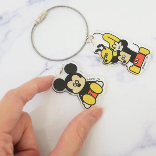 ディズニーx松本セイジ キーホルダー アクリルキーリング ミッキーマウス ディズニー キャラクター グッズ メール便可