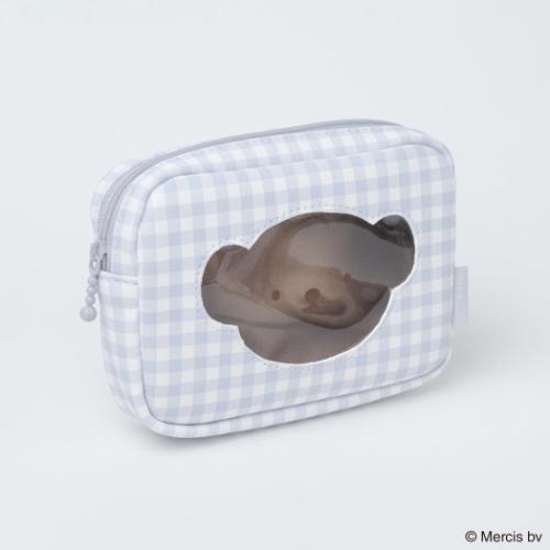 ミッフィー コスメポーチ スクエアポーチ BRUNA PLAID ブルー ディックブルーナ 絵本キャラクター グッズ