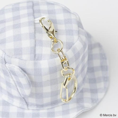 ミッフィー キーリング ハットチャーム BRUNA PLAID ブルー ディックブルーナ 絵本キャラクター グッズ