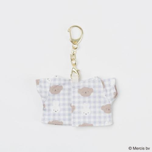 ミッフィー キーリング Tシャツチャーム BRUNA PLAID ブルー ディックブルーナ 絵本キャラクター グッズ メール便可
