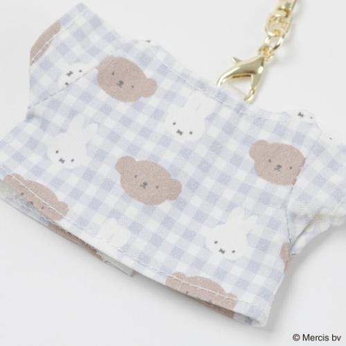 ミッフィー キーリング Tシャツチャーム BRUNA PLAID ブルー ディックブルーナ 絵本キャラクター グッズ メール便可