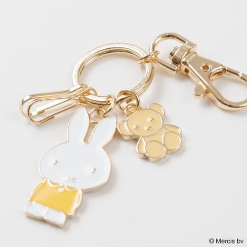 ミッフィー キーリング 合金2Pチャーム BRUNA クマ ディックブルーナ 絵本キャラクター グッズ メール便可