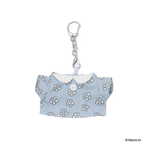 ミッフィー キーリング Tシャツ型チャーム MIFFY BLUE FLOWER ブルー ディックブルーナ 絵本キャラクター グッズ メール便可