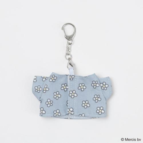 ミッフィー キーリング Tシャツ型チャーム MIFFY BLUE FLOWER ブルー ディックブルーナ 絵本キャラクター グッズ メール便可