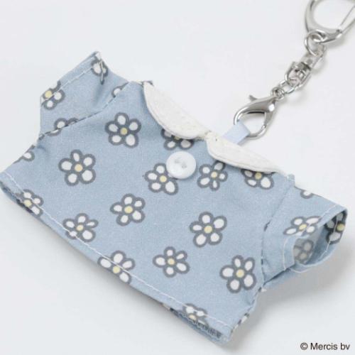 ミッフィー キーリング Tシャツ型チャーム MIFFY BLUE FLOWER ブルー ディックブルーナ 絵本キャラクター グッズ メール便可