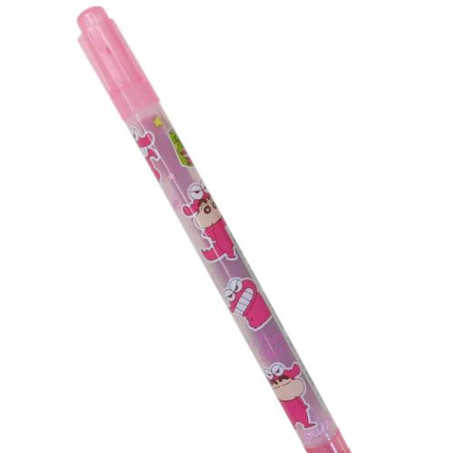 クレヨンしんちゃん カラーペン カラーツインペン ピンク アニメキャラクター グッズ メール便可