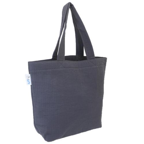 スヌーピー 手提げかばん トート ブルーグレー MOM ピーナッツ キャラクター グッズ