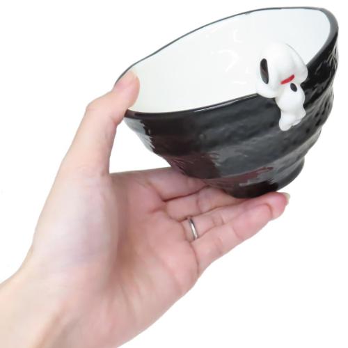スヌーピー お茶碗 フィギュア付き茶碗 ブラック ピーナッツ キャラクター グッズ