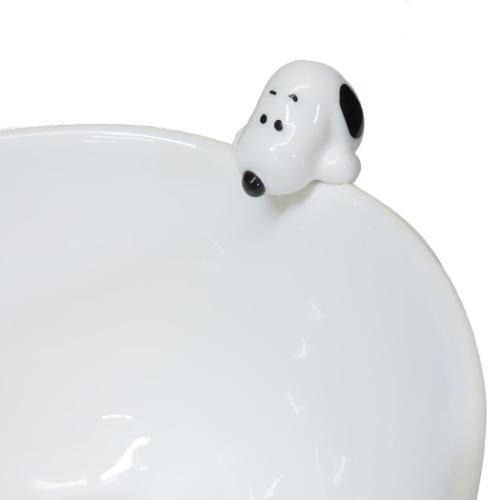 スヌーピー お茶碗 フィギュア付き茶碗 アイボリー ピーナッツ キャラクター グッズ